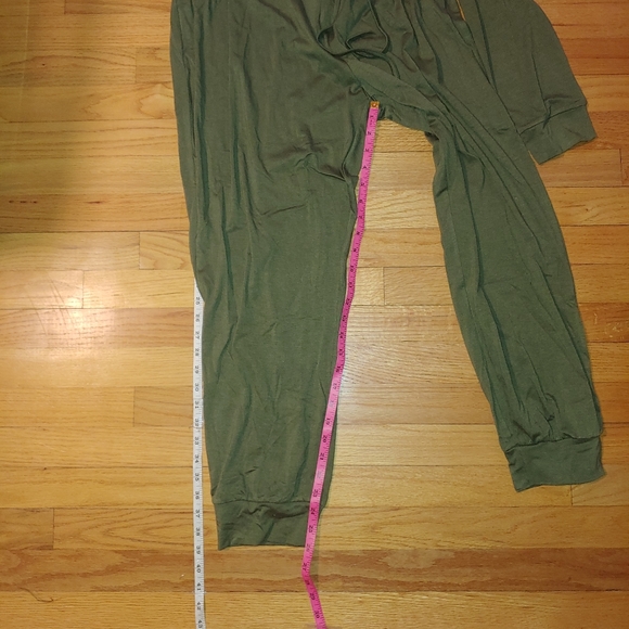 Jumpsuit with Long Sleeve Pants Elastic Drawstring Waist Pockets Women's 2XL - Picture 11 of 16